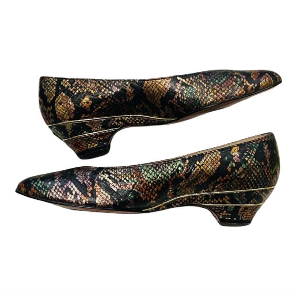 Magdesians Vtg Multicolor Snakeskin Shoes Sz 8.5S